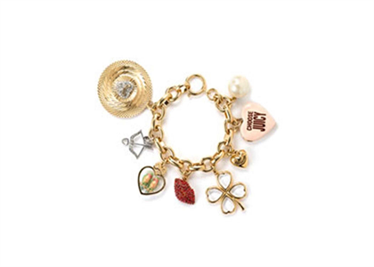 Gold Plated Womens Charm Bracelet